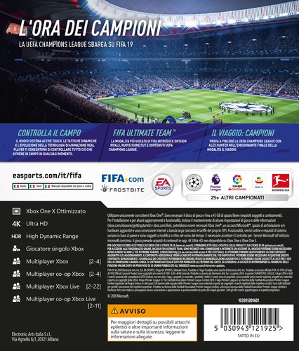 Xbox one fifa - 19, ufficiale
